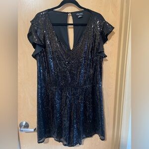 City Chic - Black Sequin Romper